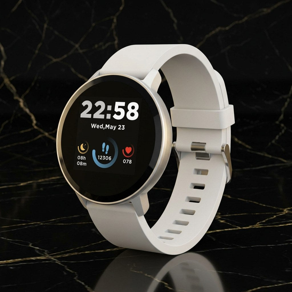 Canyon Lollypop Smartwatch – Stylish Bluetooth Touchscreen Watch (White)