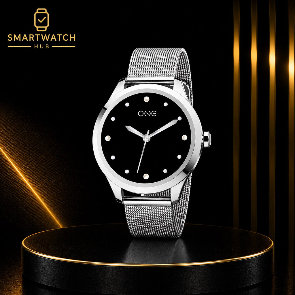 ONE Mini AMOLED Smartwatch – Bluetooth Calling Watch (Silver)