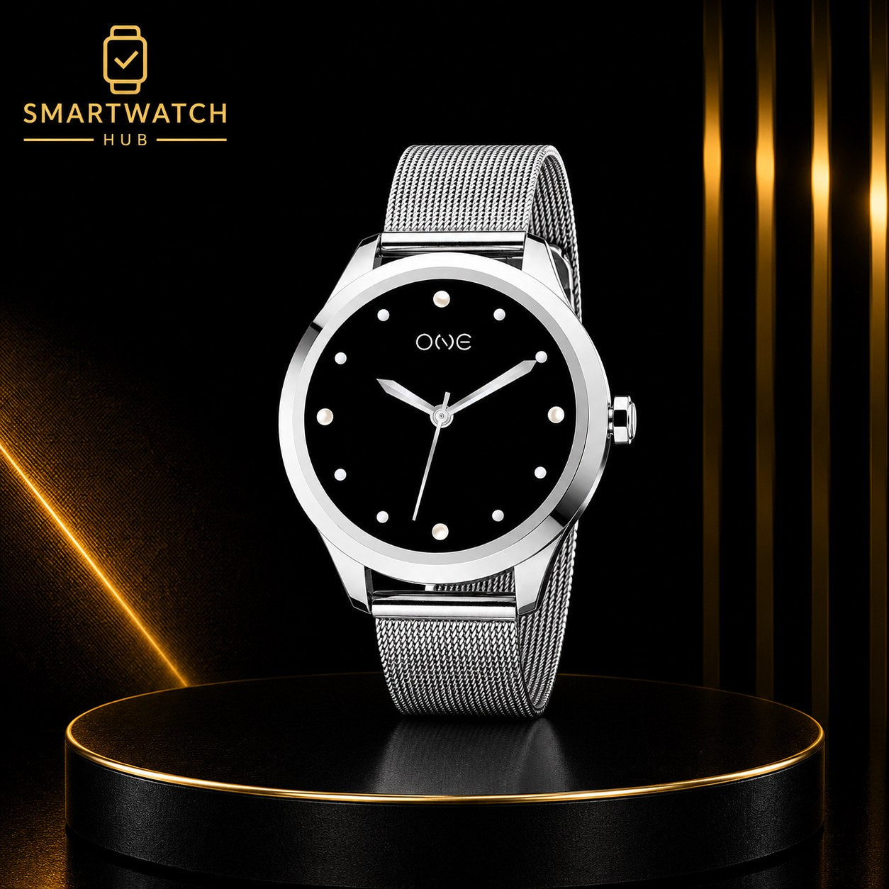 ONE Mini AMOLED Smartwatch – Bluetooth Calling Watch (Silver)