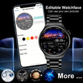 Men's Big Screen Smartwatch – Bluetooth Calling, Custom Dials & Fitness Tracker (Black)