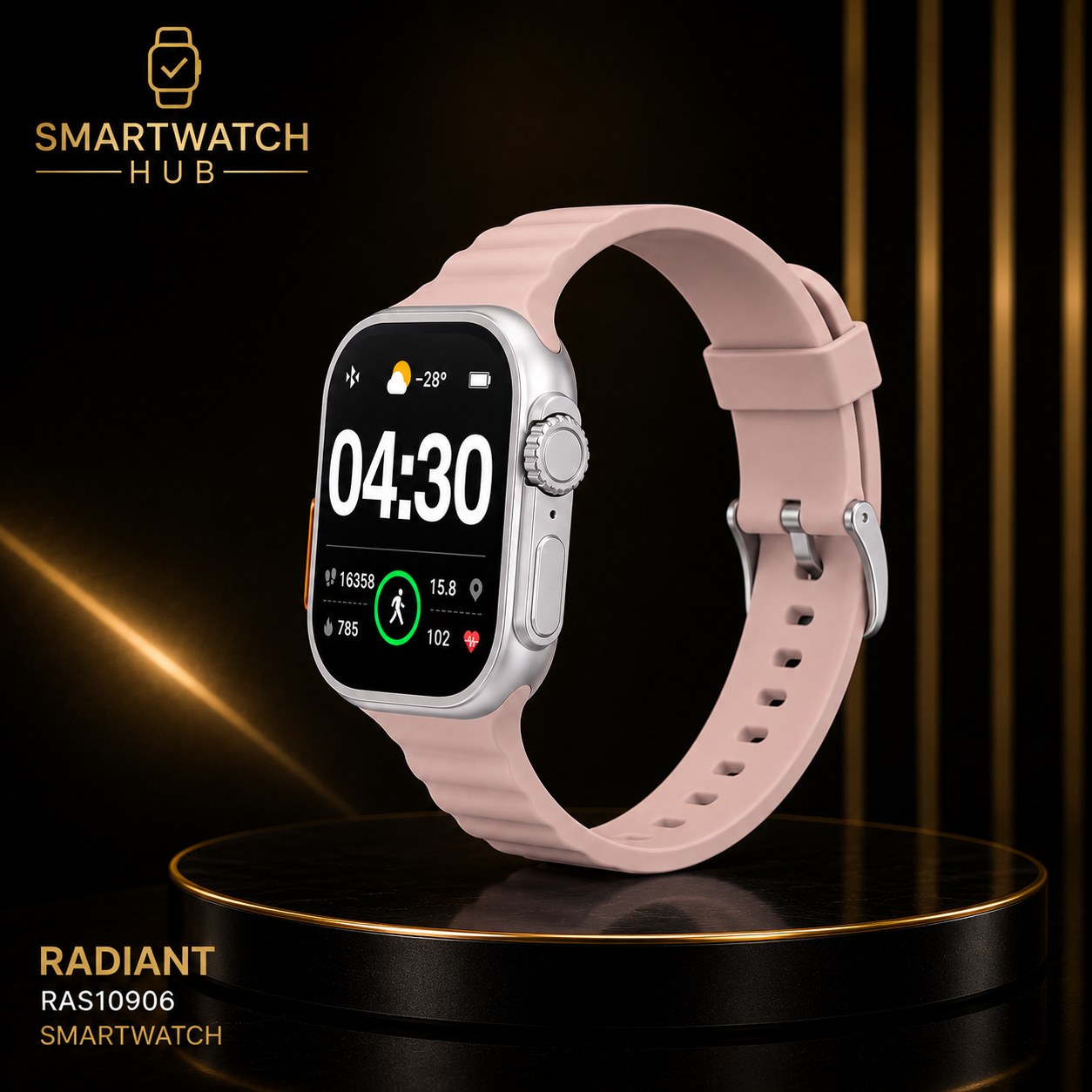 Radiant Smartwatch – Bluetooth Calling & Activity Tracker (Wellness Edition 0906)