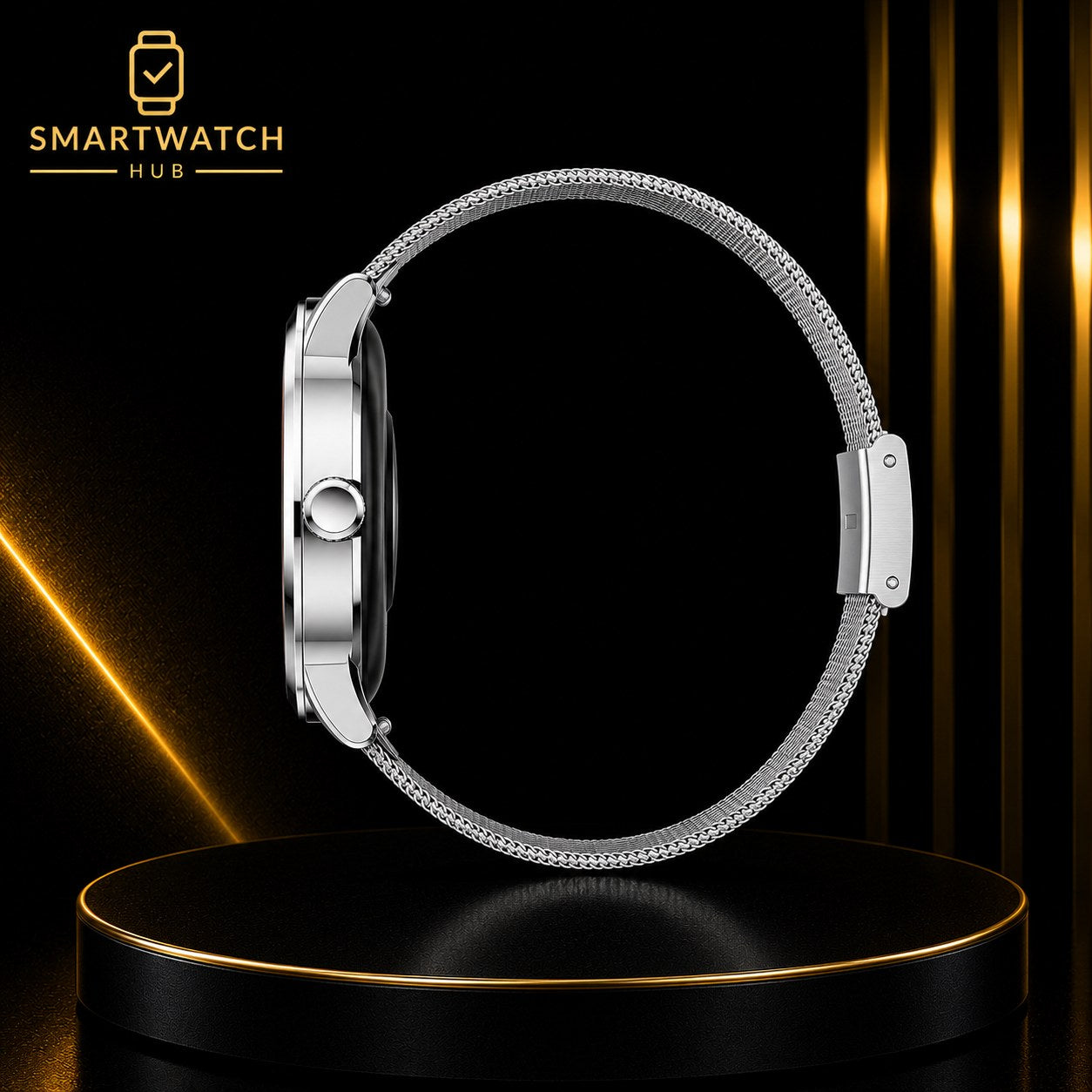 ONE Mini AMOLED Smartwatch – Bluetooth Calling Watch (Silver)