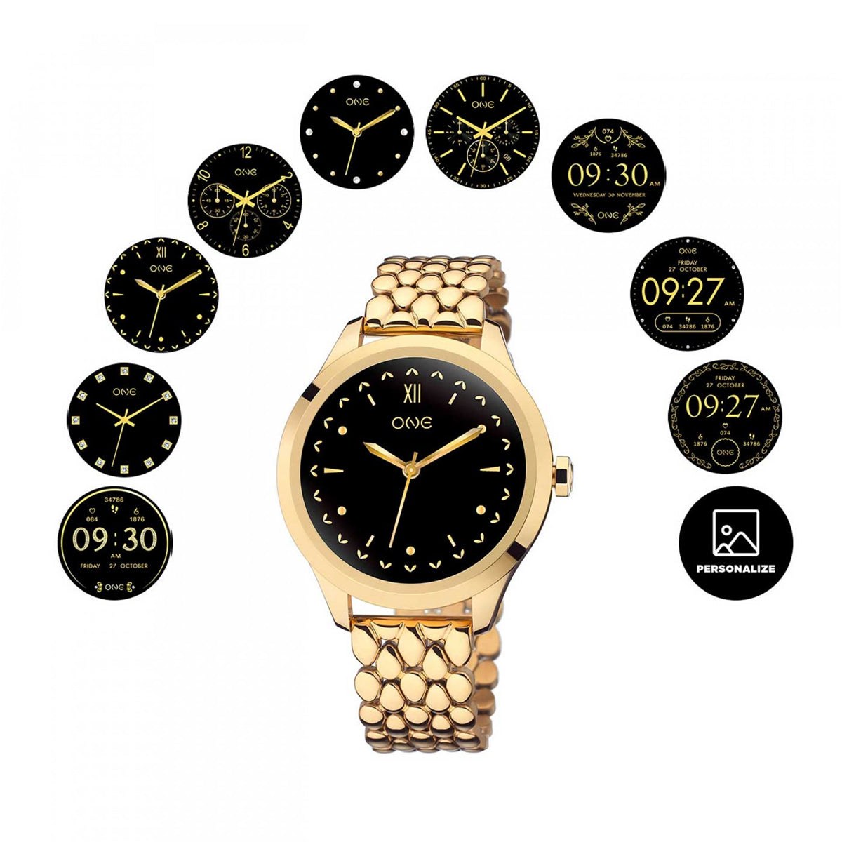 ONE Smartwatch – Bluetooth Calling & Activity Tracker (Gold Edition)