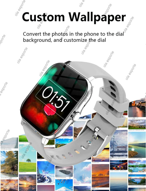 Bluetooth Sports Smartwatch for Men & Women – Activity & Fitness Tracker
