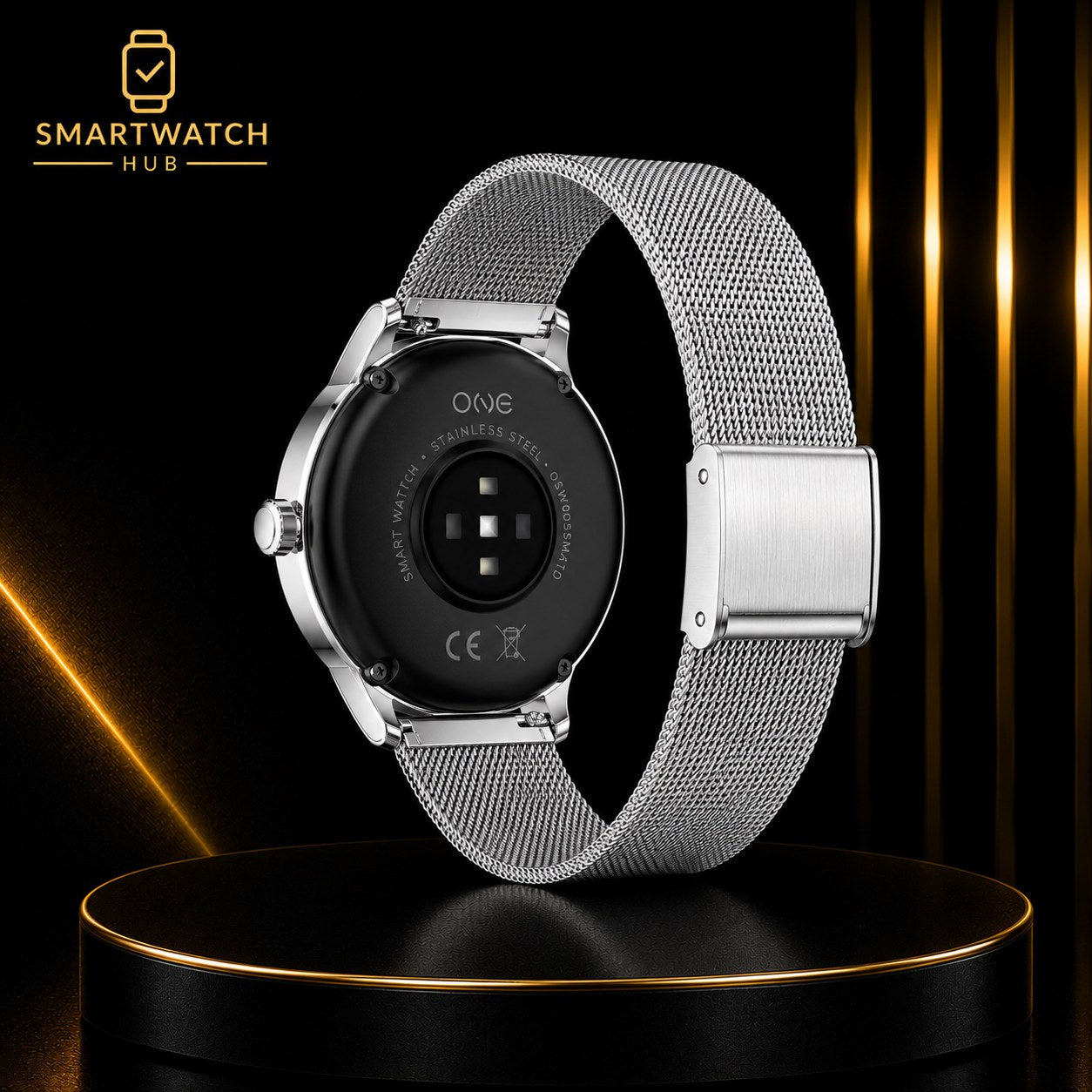 ONE Mini AMOLED Smartwatch – Bluetooth Calling Watch (Silver)