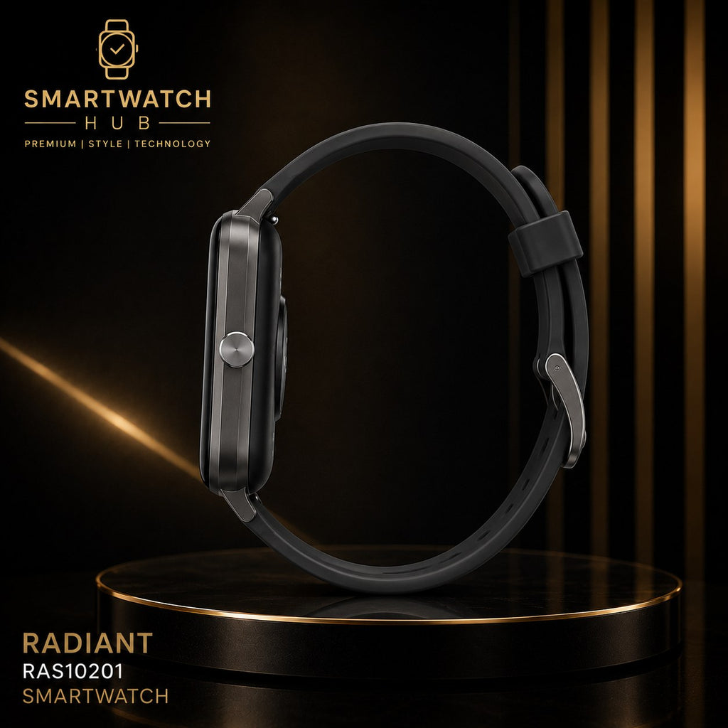 Radiant Queensboro Smartwatch – Bluetooth Calling & Activity Tracker (Gold Edition)