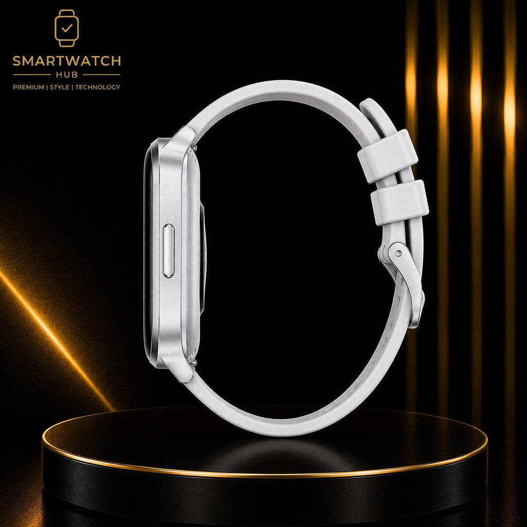 KUMI KU6 Meta Smartwatch – 1.96" HD Bluetooth Calling Watch (Silver)