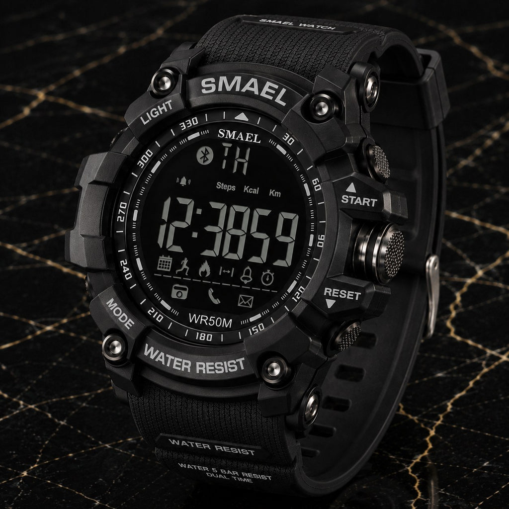 TacticSport Pro Military Smartwatch – 50M Waterproof Outdoor Watch