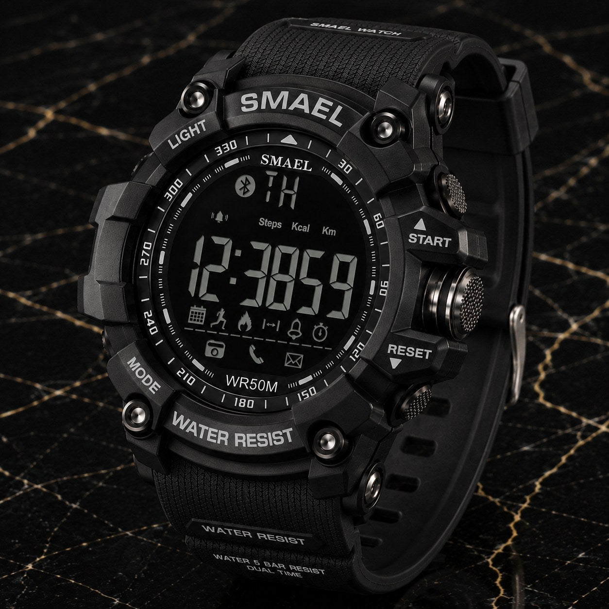 TacticSport Pro Military Smartwatch – 50M Waterproof Outdoor Watch