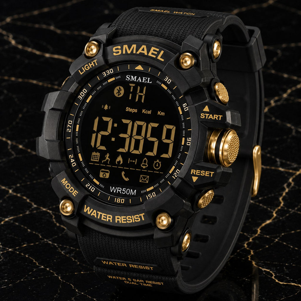 TacticSport Pro Military Smartwatch – 50M Waterproof Outdoor Watch