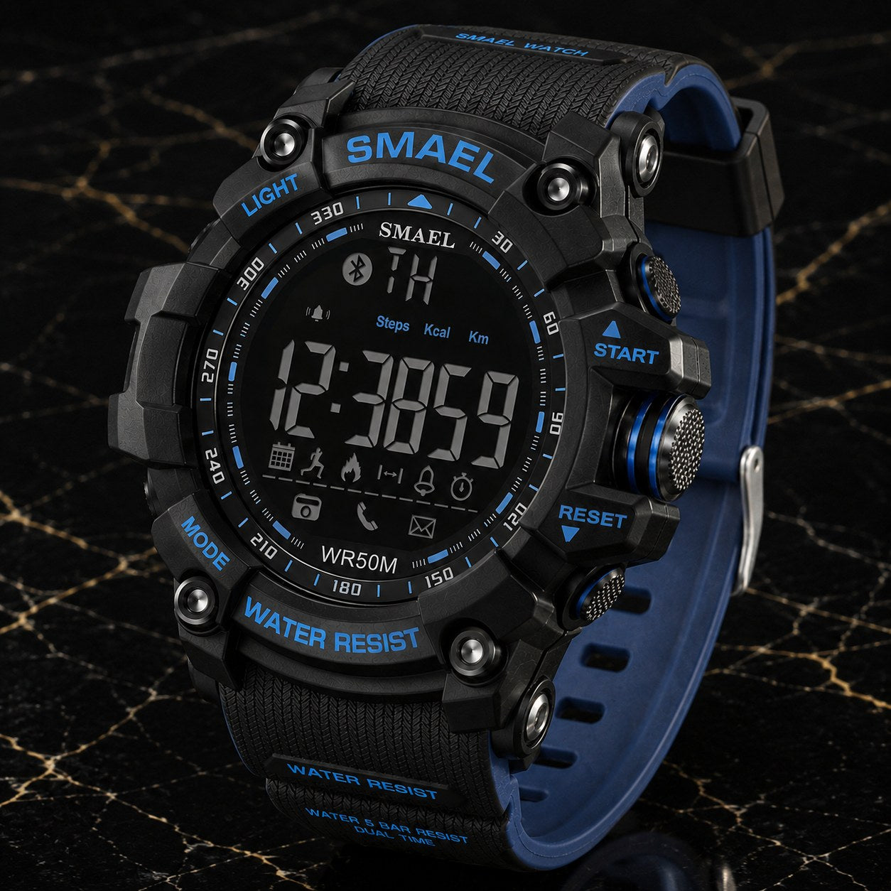 TacticSport Pro Military Smartwatch – 50M Waterproof Outdoor Watch