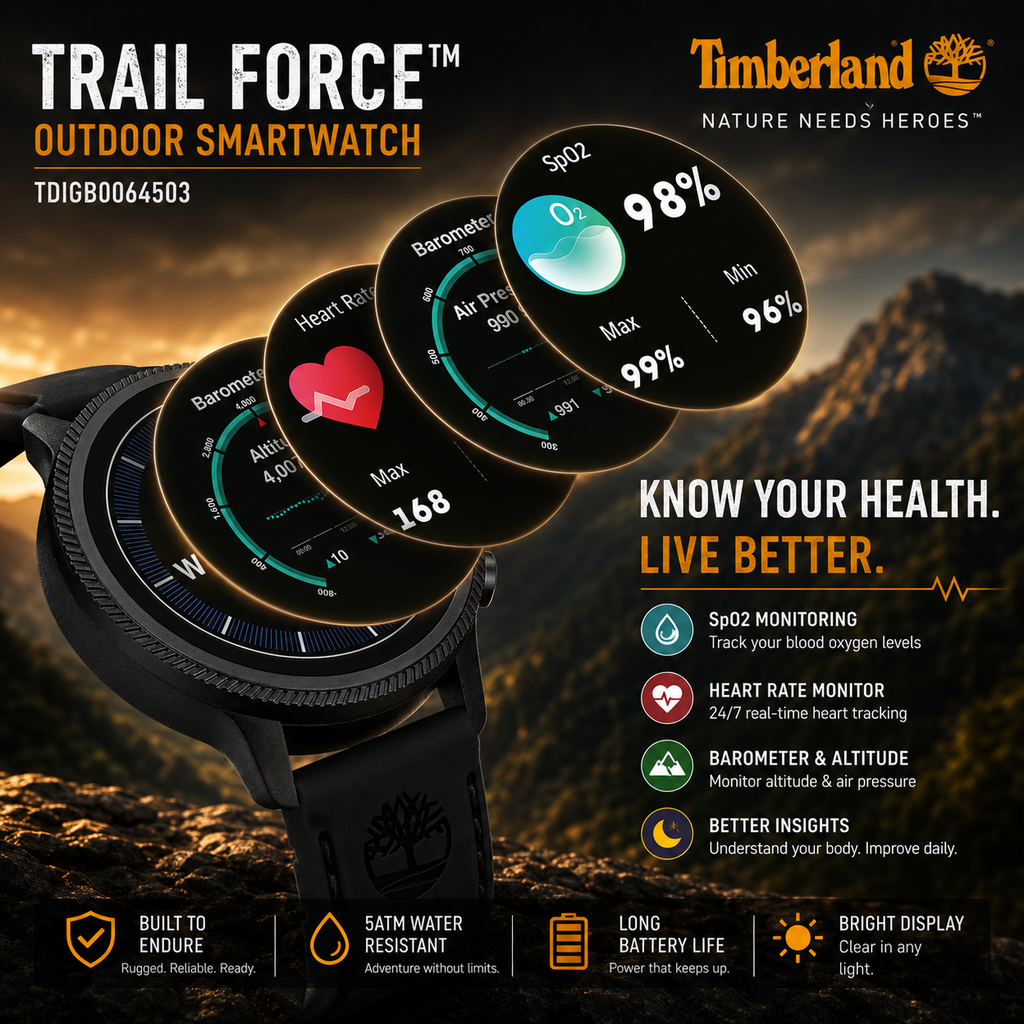 ⌚ Timberland Trail Force™ Outdoor Smartwatch
 TDIGB0064503