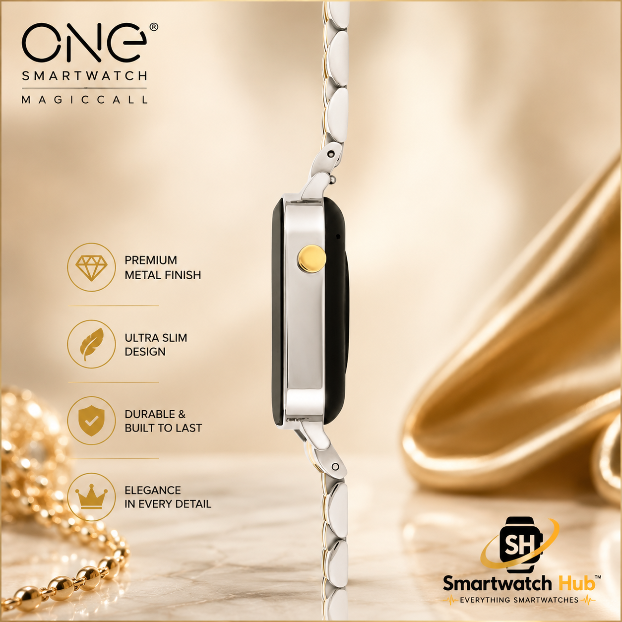 ONE MagicCall Luxury Women's Smartwatch Set – Bluetooth Calling Watch