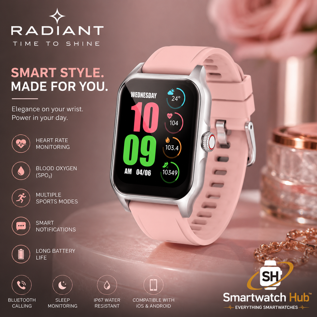 Radiant Elegance Smartwatch – Bluetooth Calling & Activity Tracker (Pink Edition)