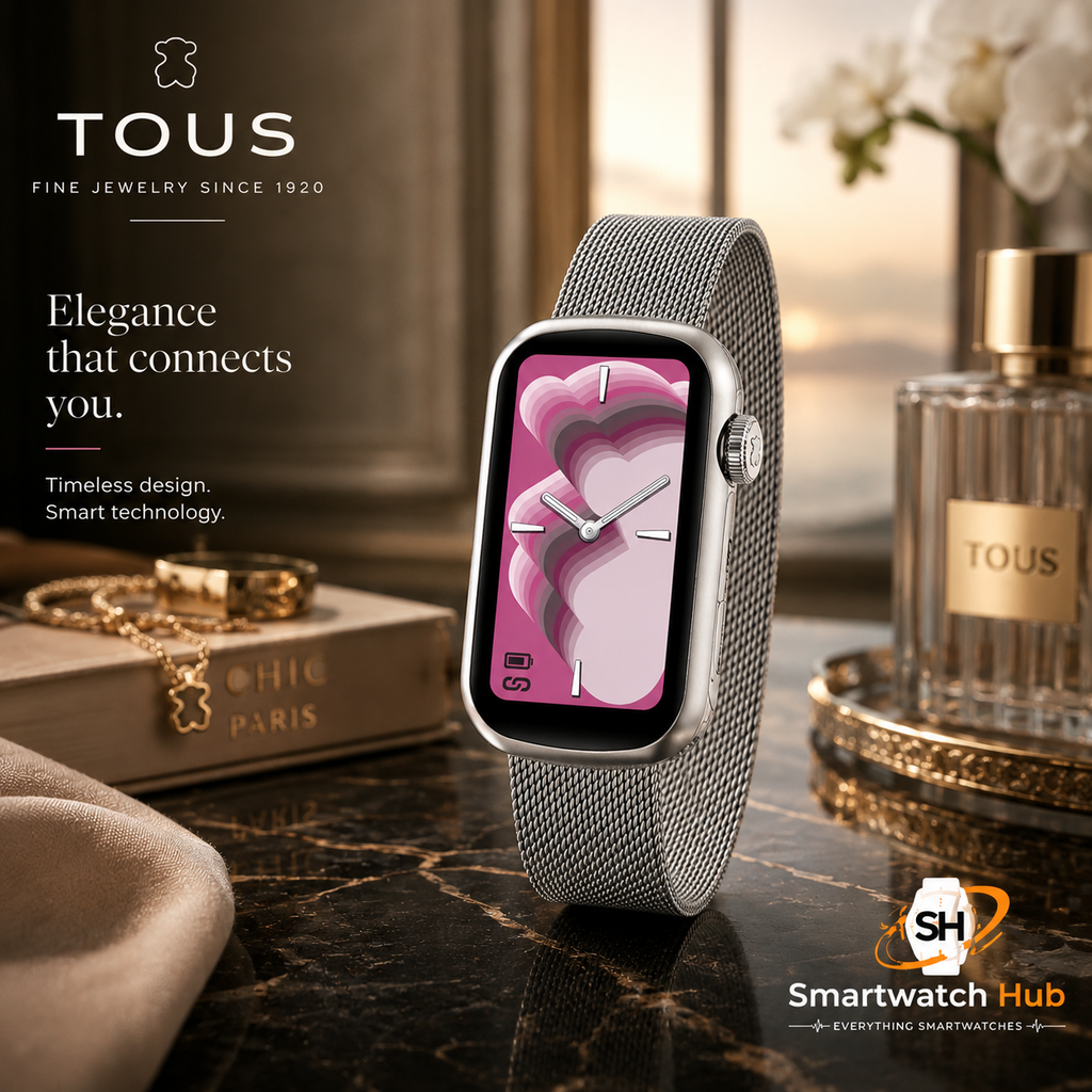 TOUS T-Band Mesh Smartwatch – Elegant Bluetooth Activity Tracker