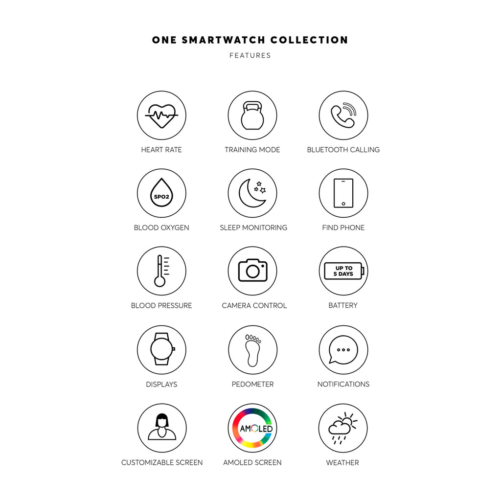 ONE Smartwatch – Bluetooth Calling & Activity Tracker (Rose Mesh Edition)