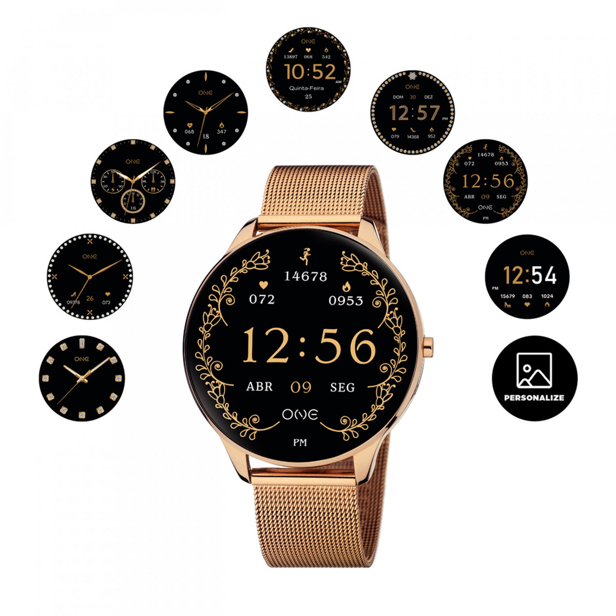ONE Smartwatch – Bluetooth Calling & Activity Tracker (Rose Sport 4191)