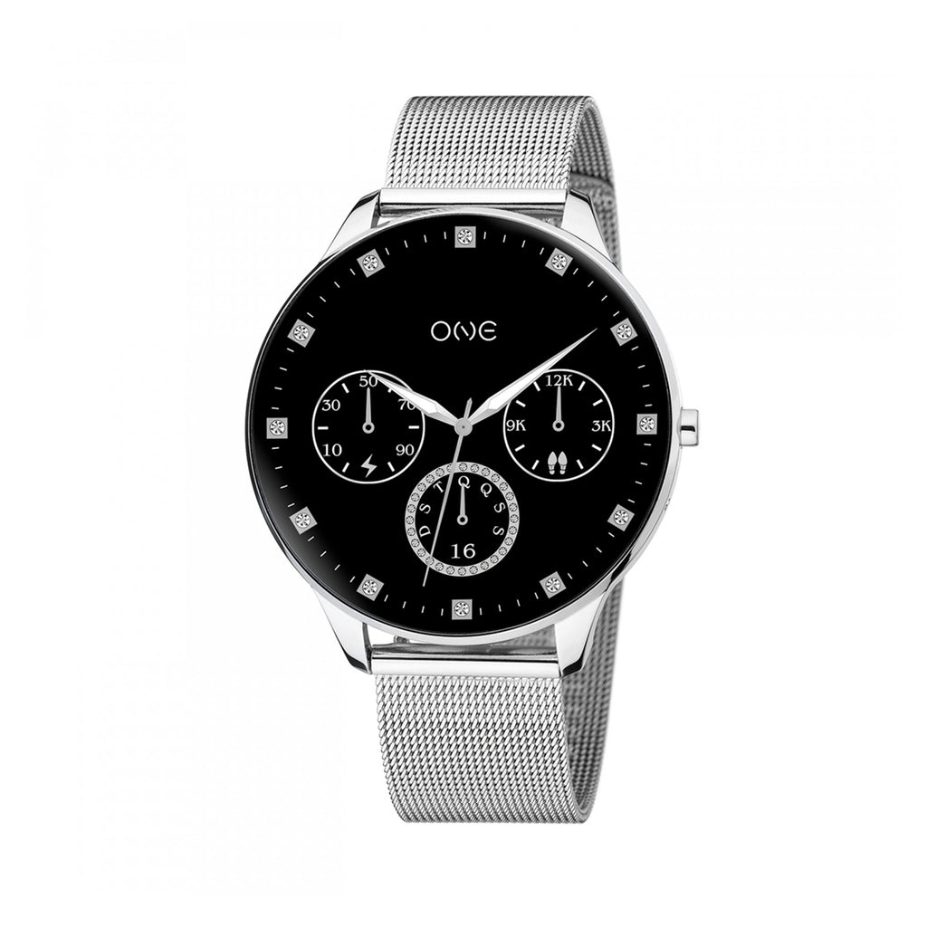 ONE Smartwatch – Bluetooth Calling & Activity Tracker (Silver Sport 4191)