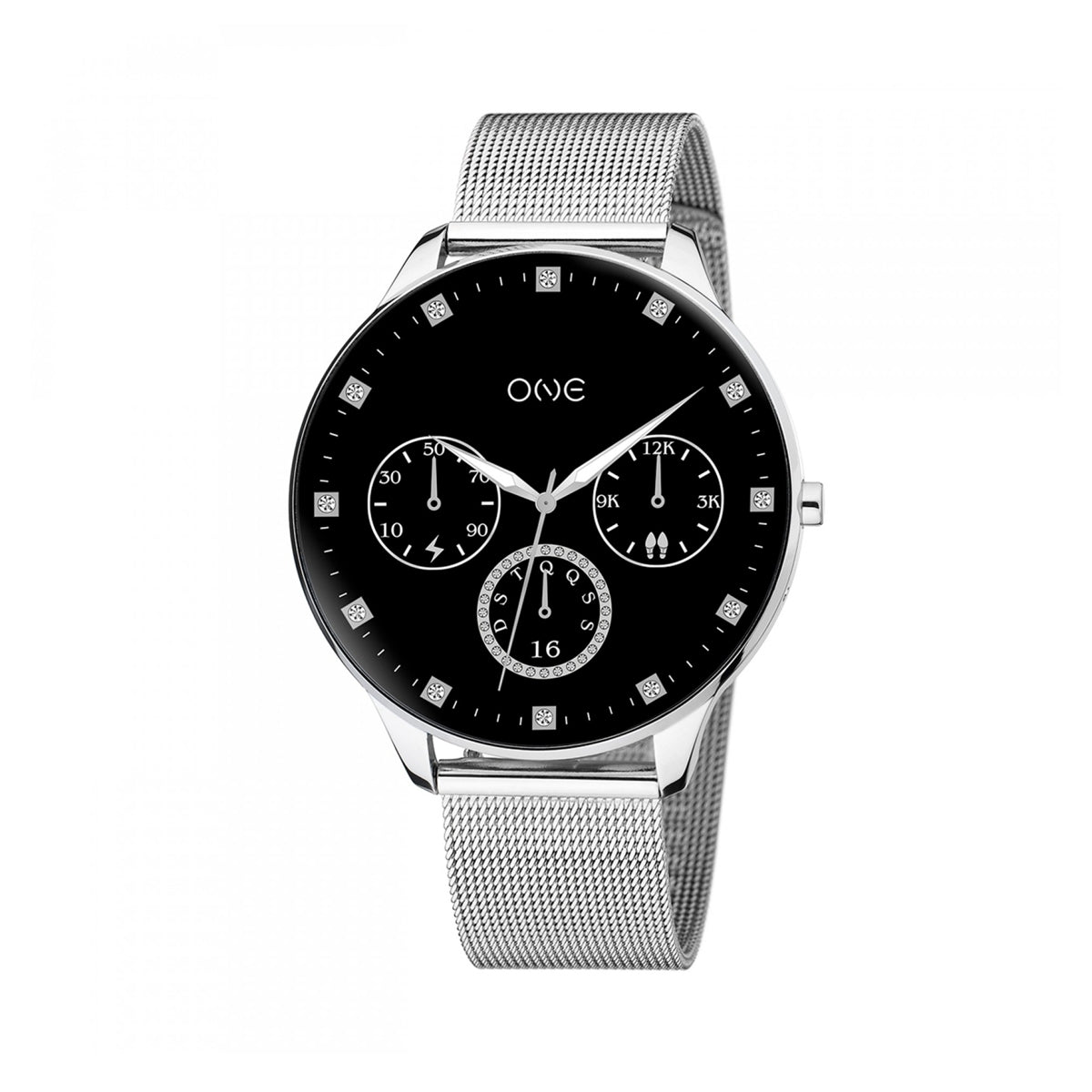 ONE Smartwatch – Bluetooth Calling & Activity Tracker (Silver Sport 4191)