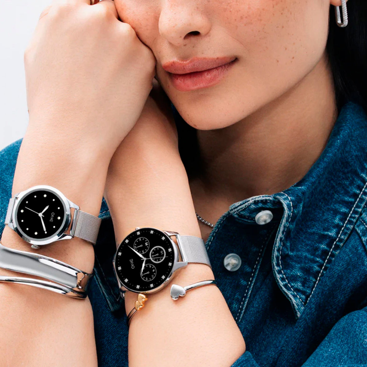 ONE Smartwatch – Bluetooth Calling & Activity Tracker (Silver Sport 4191)