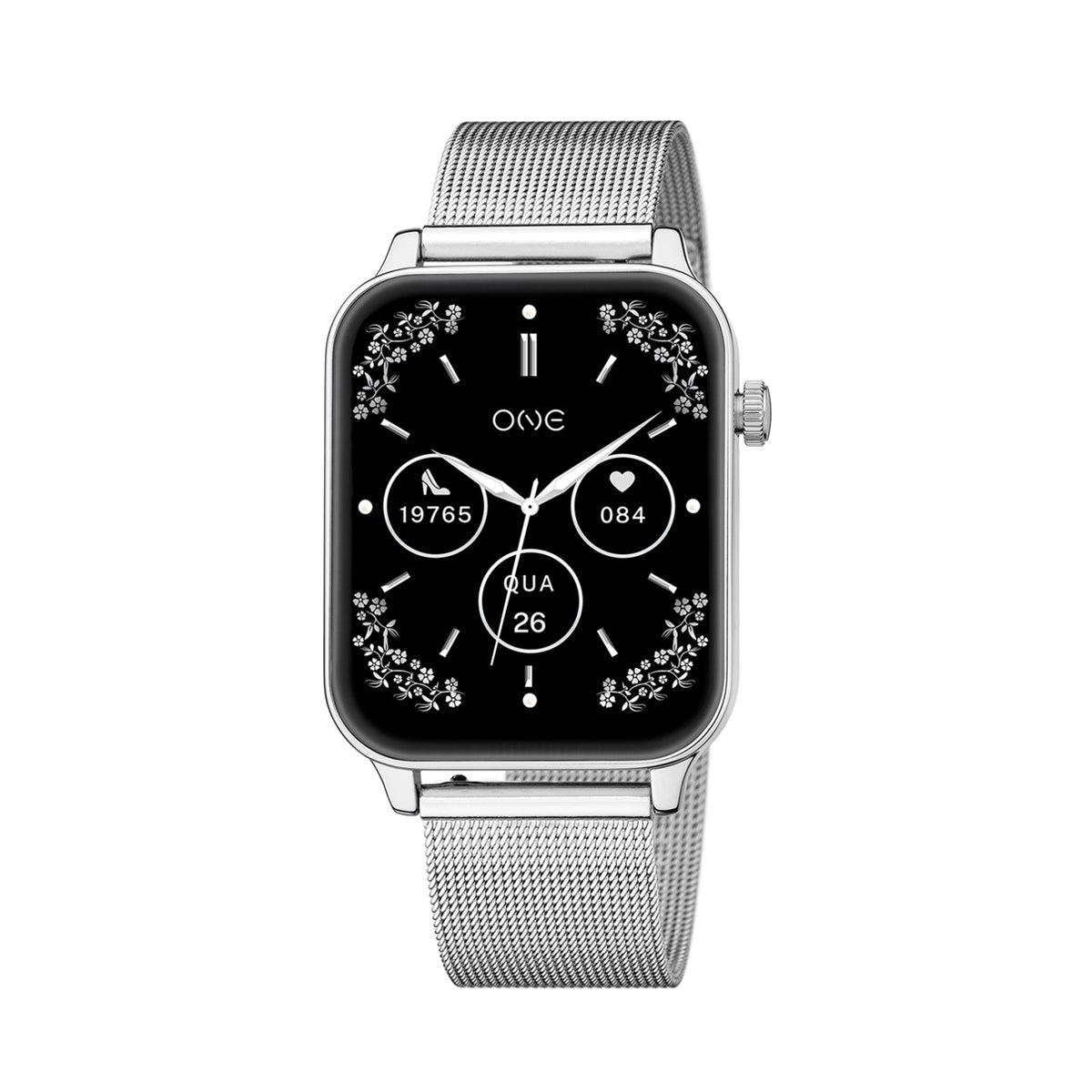 ONE Smartwatch – Bluetooth Calling & Activity Tracker (Silver Sport 4197)