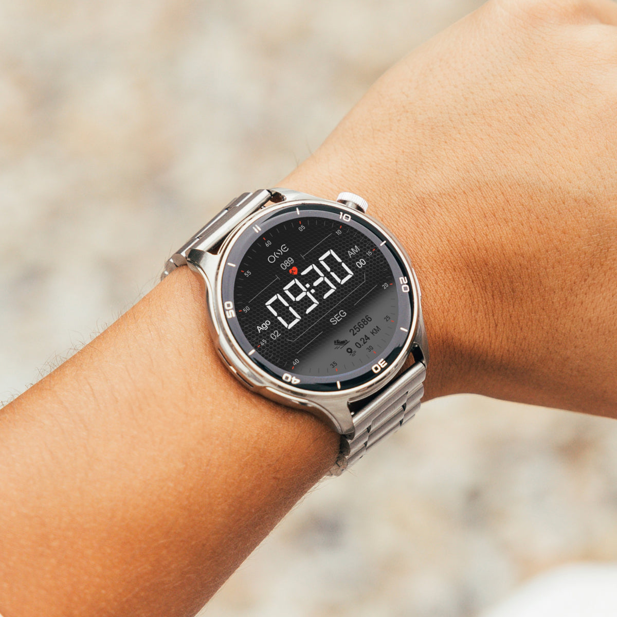 ONE Smartwatch – Large Display Bluetooth Calling Watch (Silver Edition)