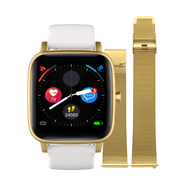 Radiant Smartwatch – Bluetooth Calling & Activity Tracker (Gold Edition 0204G)