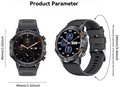 Men's Bluetooth Smartwatch – Calls, Notifications & Activity Tracker (Black)