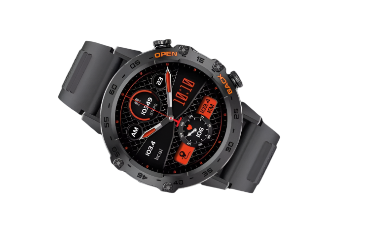 Men's Bluetooth Smartwatch – Calls, Notifications & Activity Tracker (Black)