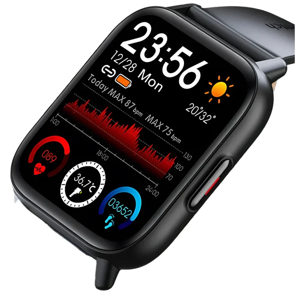 Unisex Bluetooth Smartwatch – Calls, Notifications & Activity Tracker (Black)