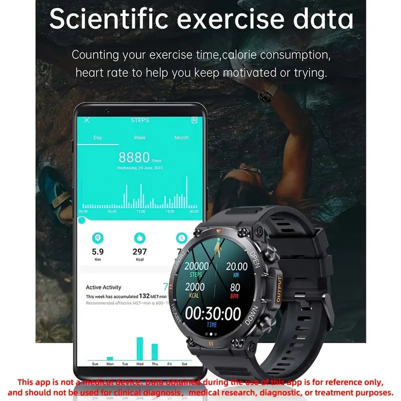 Round Smartwatch – 1.39" HD Display Bluetooth Activity Tracker